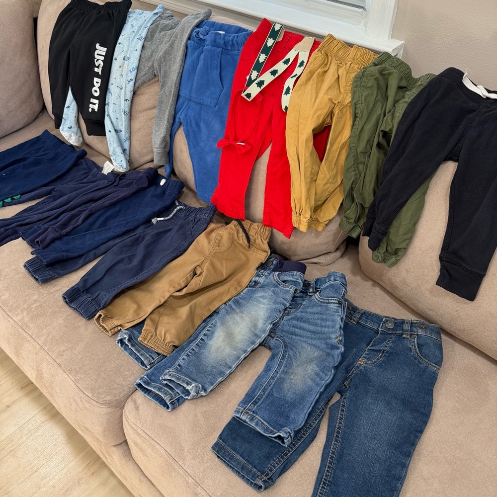 Bundle of 17 Stylish Kids Bottoms Collection size 12mos - Picture 4 of 4